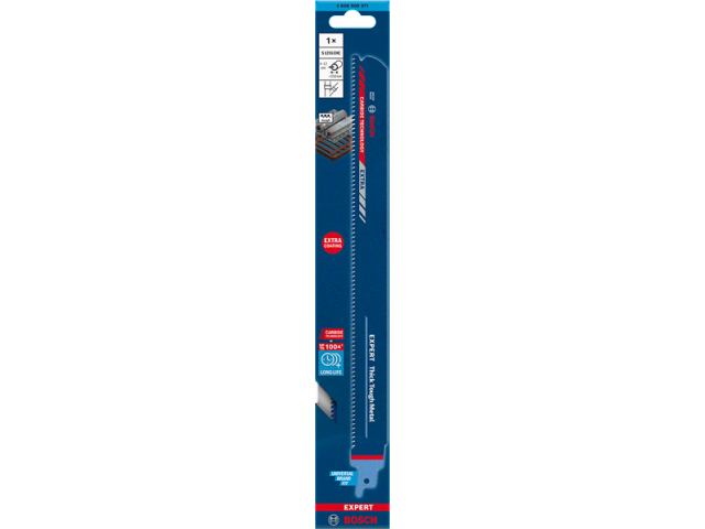 List Bosch za sabljasto žago EXPERT ‘Thick Tough Metal’ S 1255 CHC, 300mm, 8TPI, kovina, 2608900371